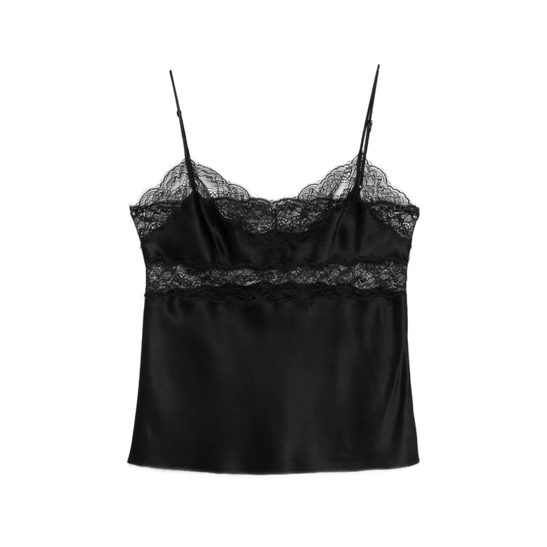top with lace detail black by Selfnex
