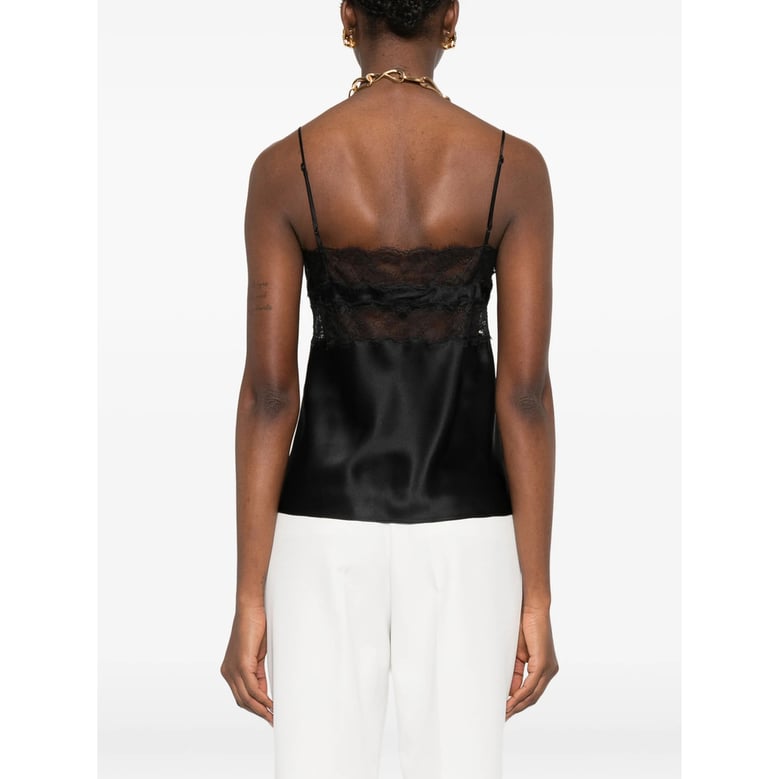 top with lace detail black by Selfnex