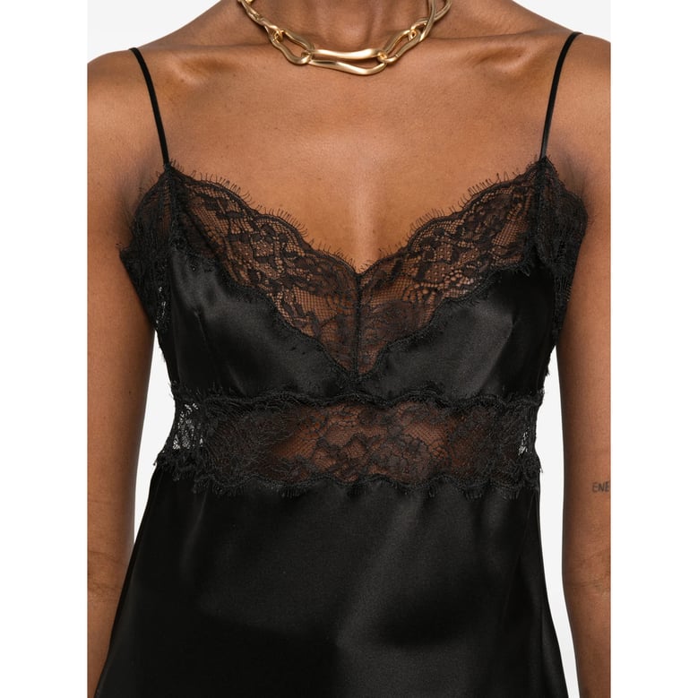 top with lace detail black by Selfnex