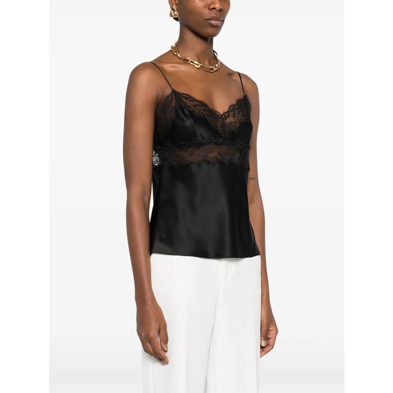 top with lace detail black by Selfnex