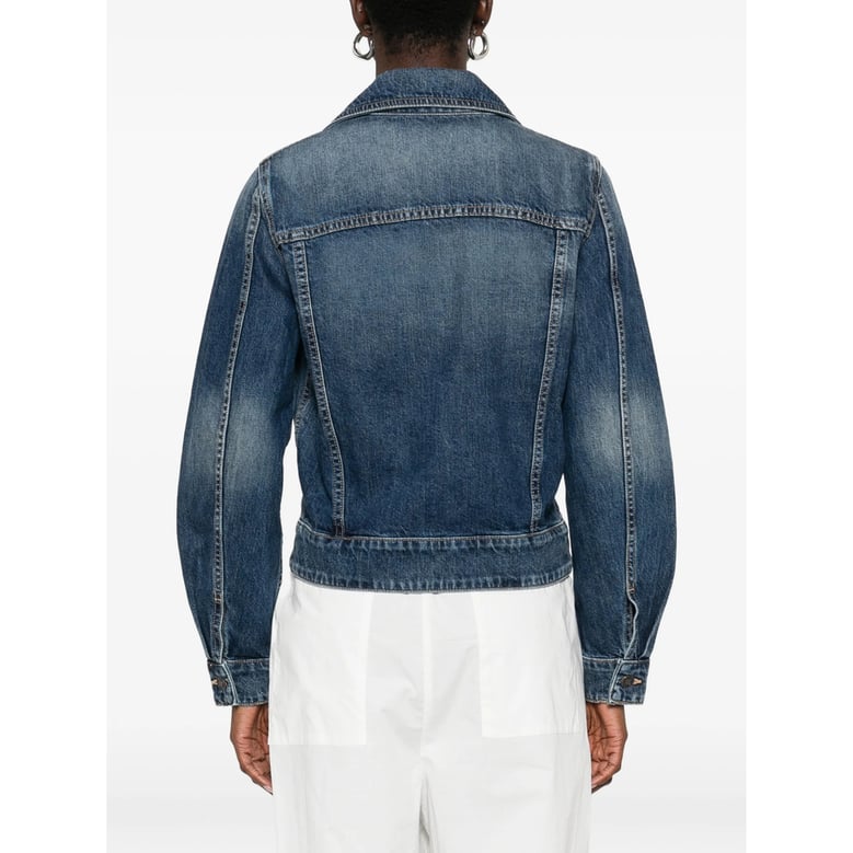 blue outerwear with patch pockets by Selfnex