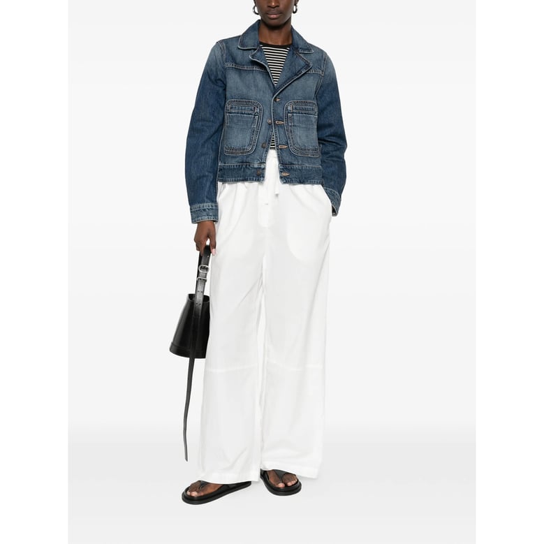 blue outerwear with patch pockets by Selfnex