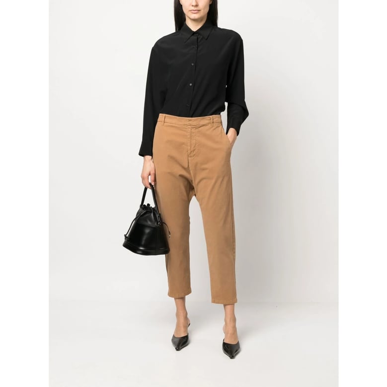 black silk shirt with pointed collar by Selfnex