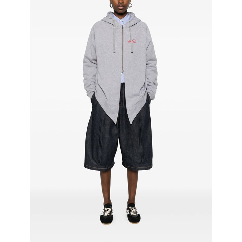 hooded sweatshirt with logo embroidery by Selfnex