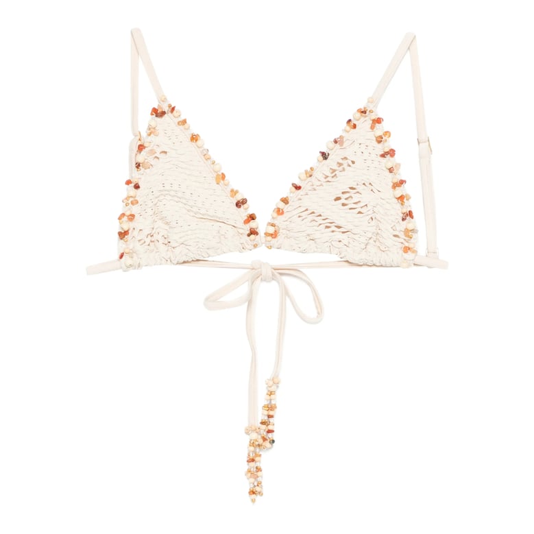 beaded detail triangle cup beachwear by Selfnex