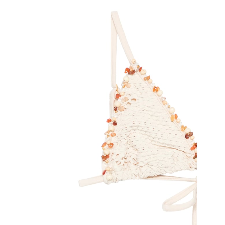 beaded detail triangle cup beachwear by Selfnex