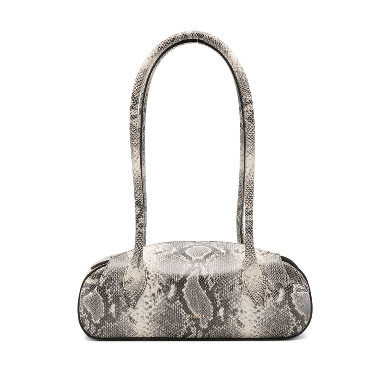 bag in ash snakeskin with top handle by Selfnex
