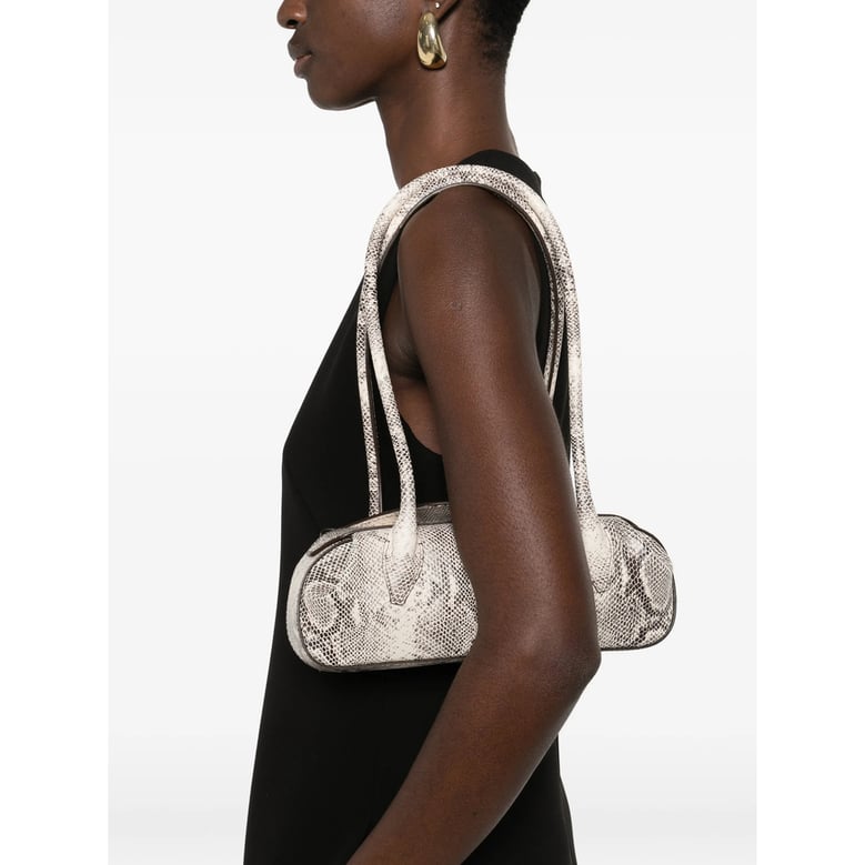 bag in ash snakeskin with top handle by Selfnex