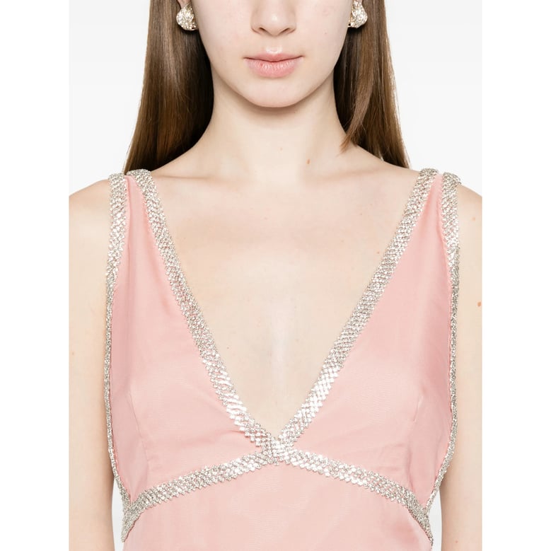 dress v-neck pink by Selfnex