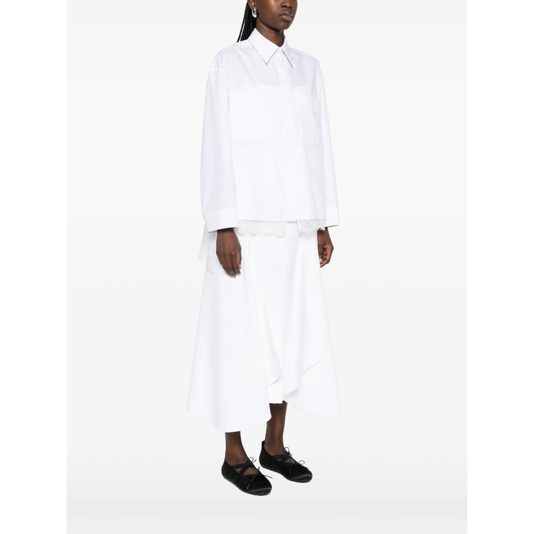 white shirt with lace trim by Selfnex