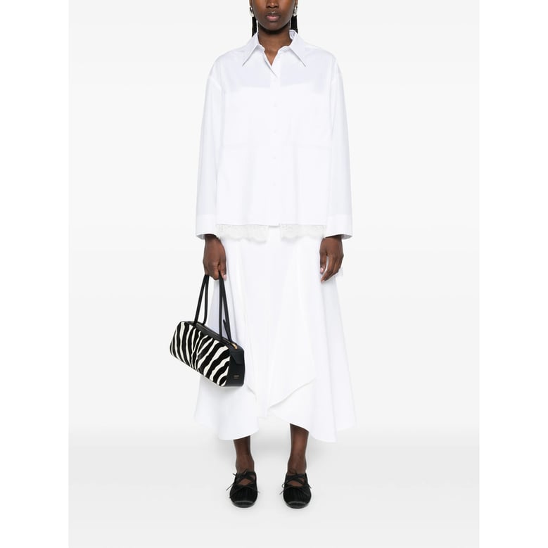 white shirt with lace trim by Selfnex
