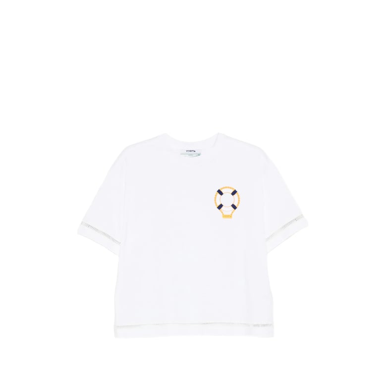t-shirt with embroidered detail by Selfnex
