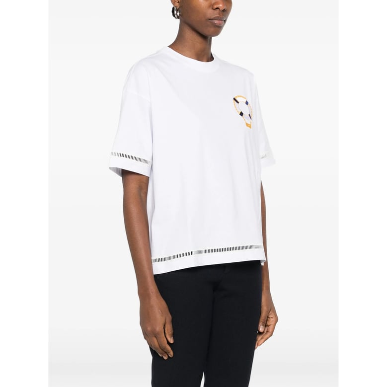 t-shirt with embroidered detail by Selfnex