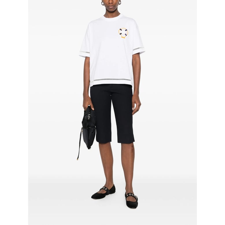 t-shirt with embroidered detail by Selfnex