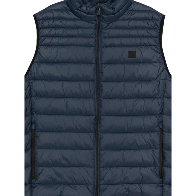 blue padded waistcoat by Selfnex