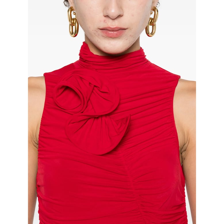 dress, red cupro by Selfnex