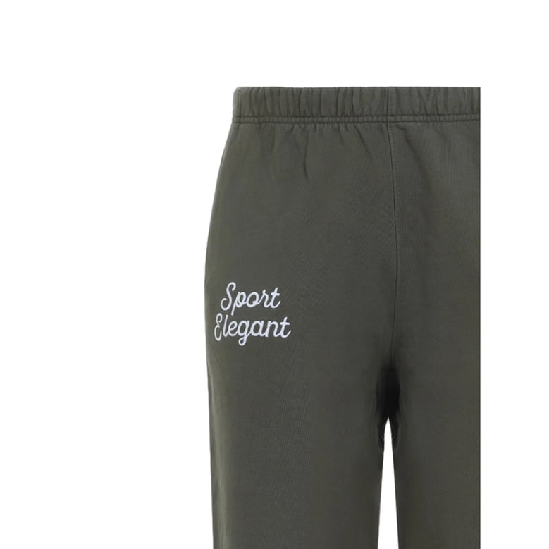 faded olive graphic track pants by Selfnex