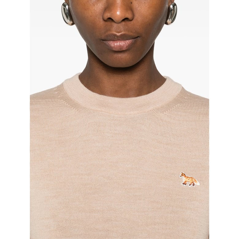 crew neck sweater with logo appliqué by Selfnex