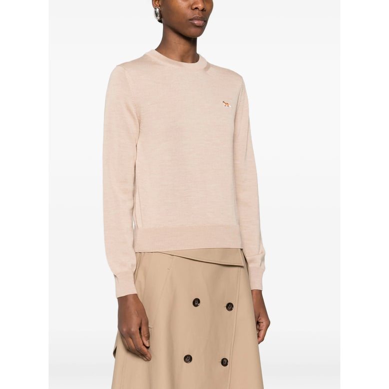 crew neck sweater with logo appliqué by Selfnex