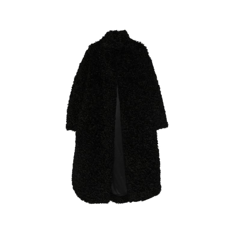 oversized faux-fur coat ravello black by Selfnex