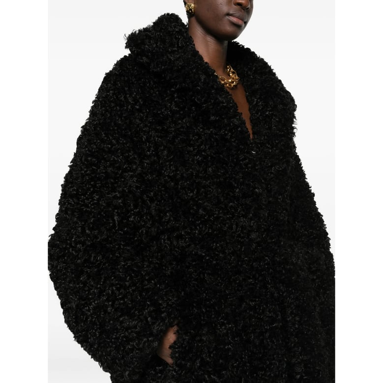 oversized faux-fur coat ravello black by Selfnex