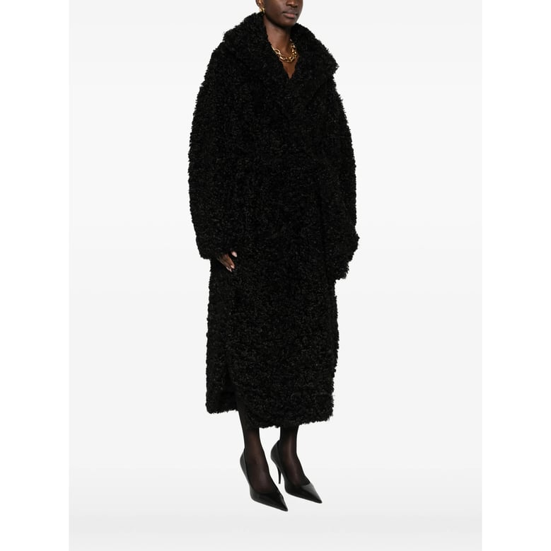 oversized faux-fur coat ravello black by Selfnex