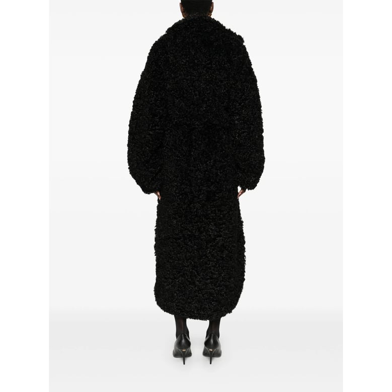oversized faux-fur coat ravello black by Selfnex