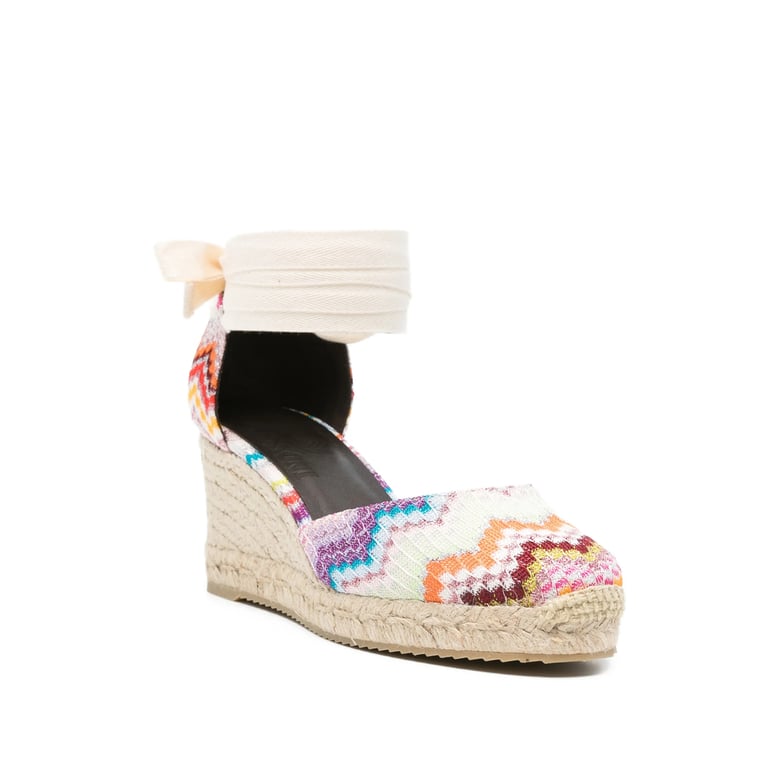 wedge heel tie fastening shoes by Selfnex