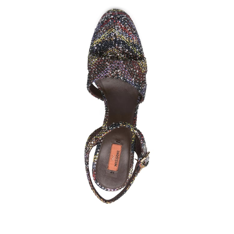 black high heel platform shoes by Selfnex