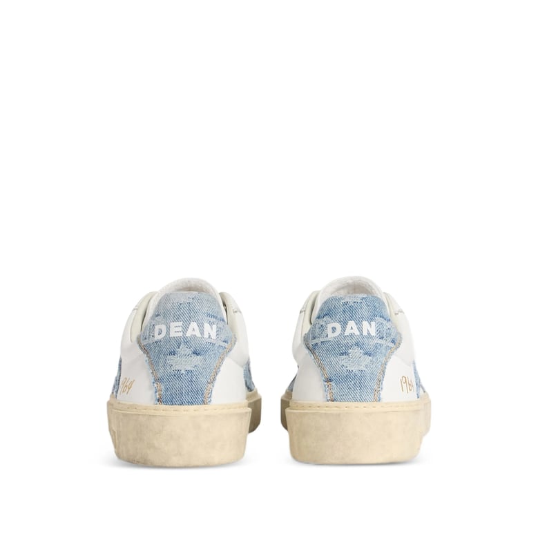 white and blue panelled sneakers by Selfnex