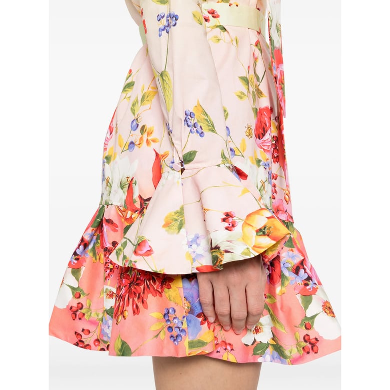 floral print long sleeve dress by Selfnex