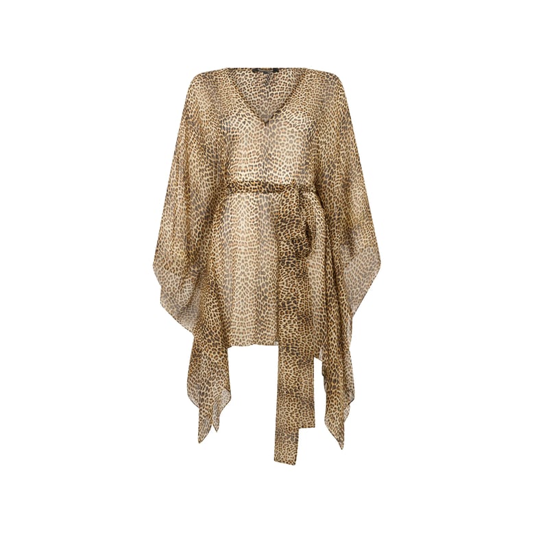 beach dress beige leopard print by Selfnex
