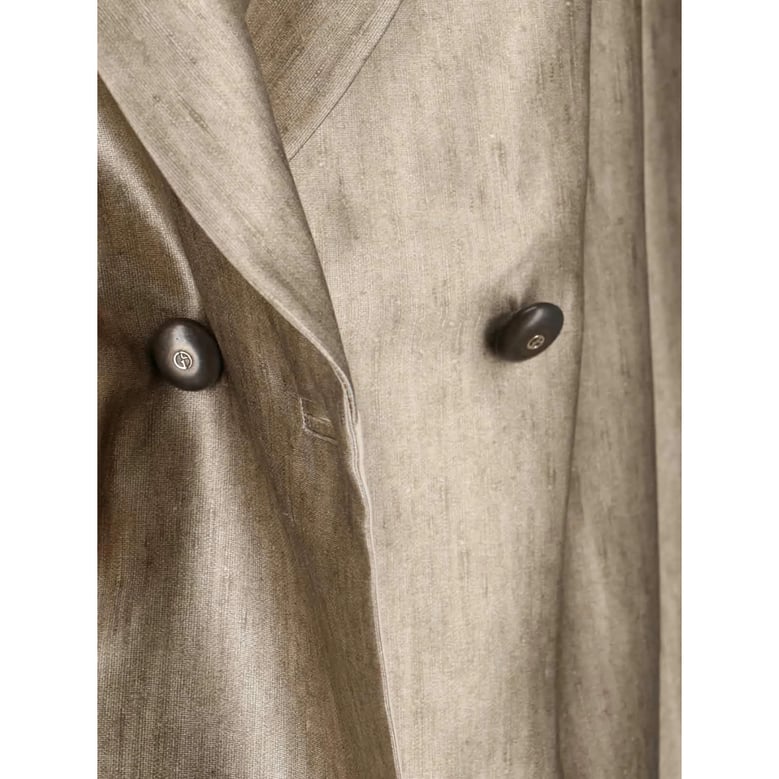 double-breasted light beige jacket by Selfnex