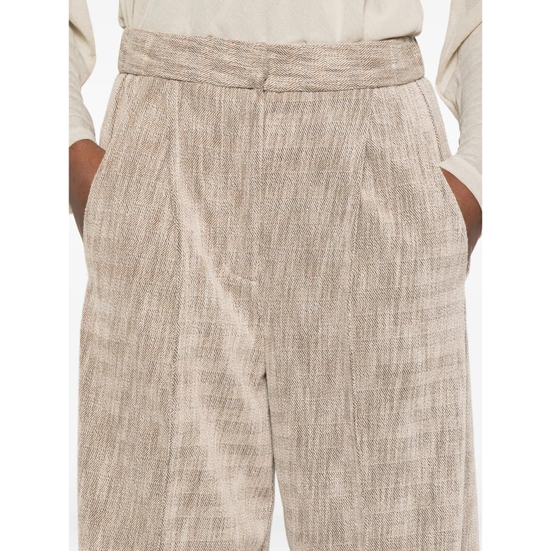 trousers high-waisted beige textured by Selfnex