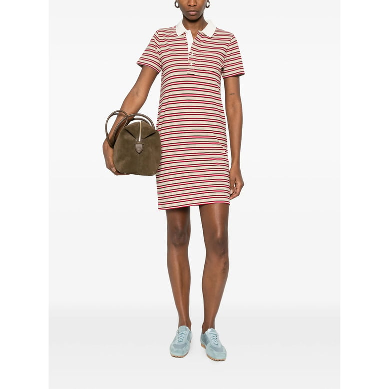 dress cotton neutrals/red by Selfnex