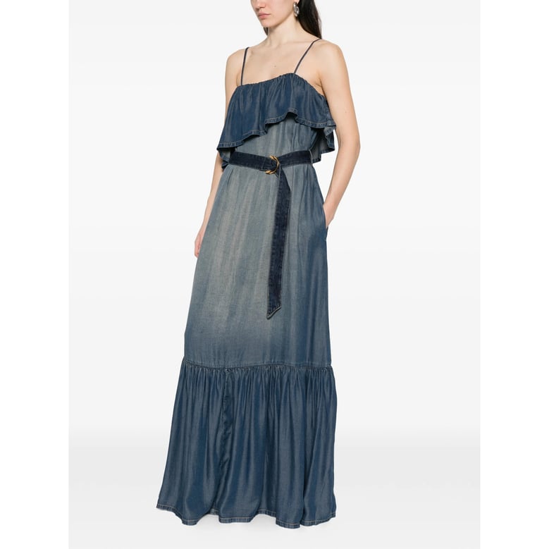 dress blue cotton by Selfnex