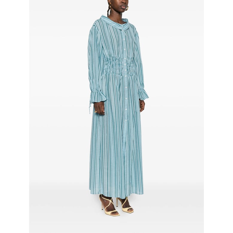 striped dress with button fastening by Selfnex