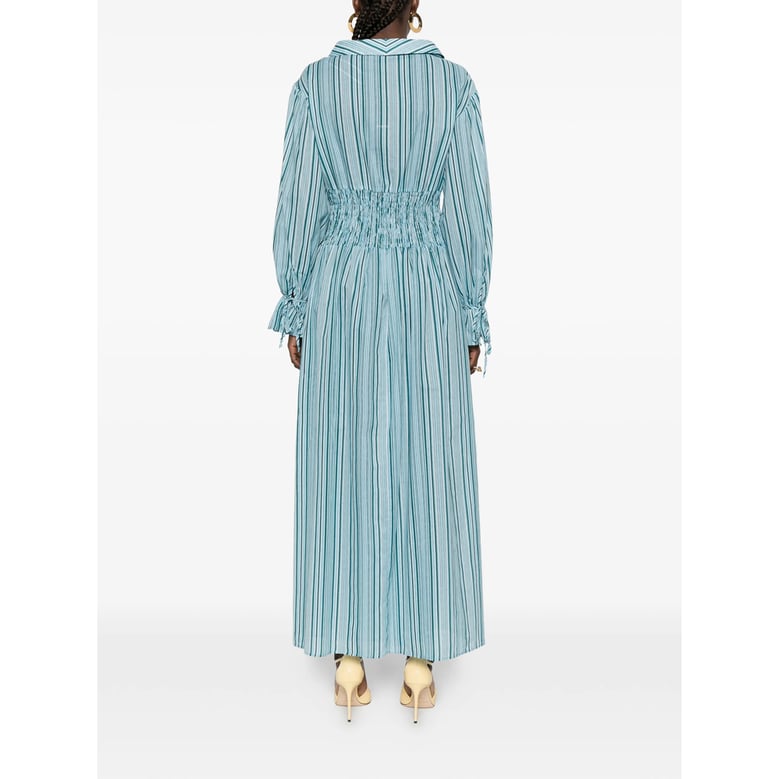 striped dress with button fastening by Selfnex