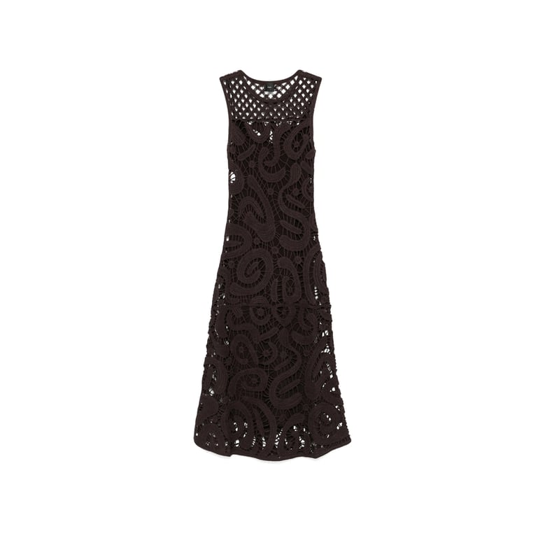 dress brown crochet detail by Selfnex