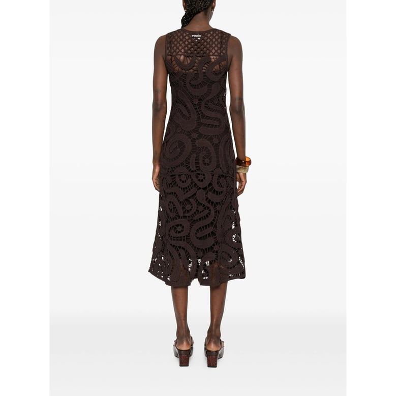 dress brown crochet detail by Selfnex