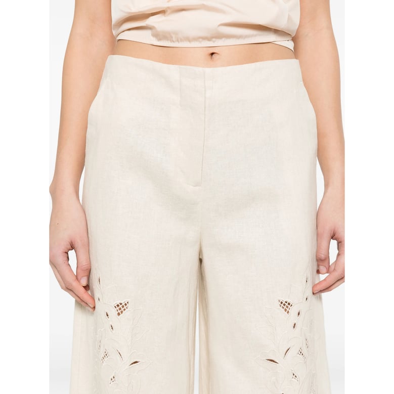 cropped trousers neutrals by Selfnex