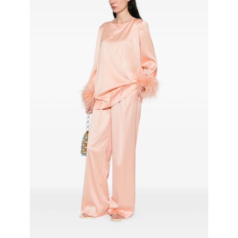 wide-leg trousers pink by Selfnex