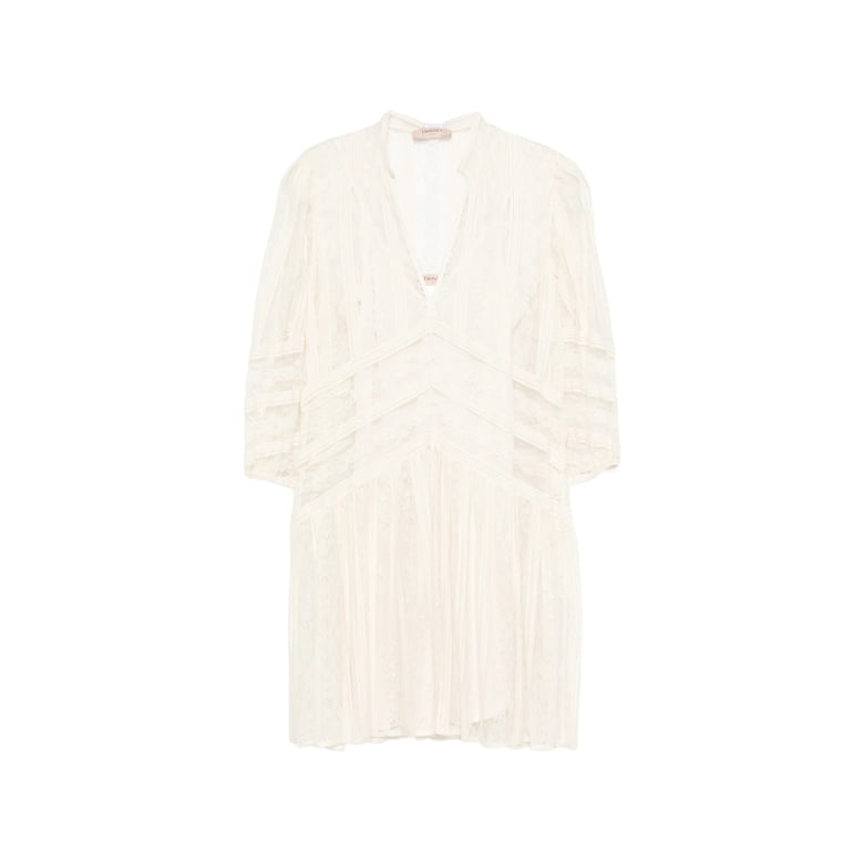 dress with lace panels neutrals by Selfnex