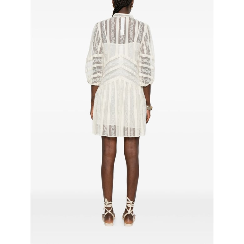 dress with lace panels neutrals by Selfnex