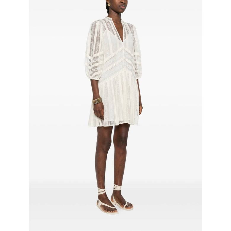 dress with lace panels neutrals by Selfnex