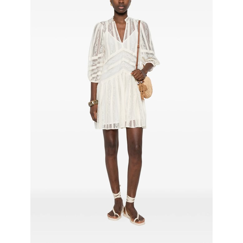 dress with lace panels neutrals by Selfnex