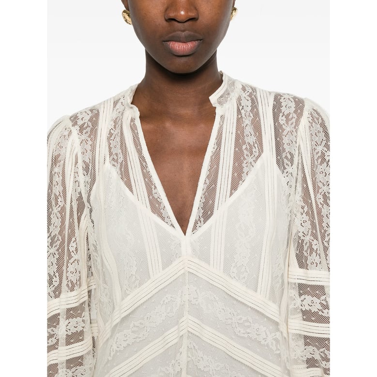 dress with lace panels neutrals by Selfnex