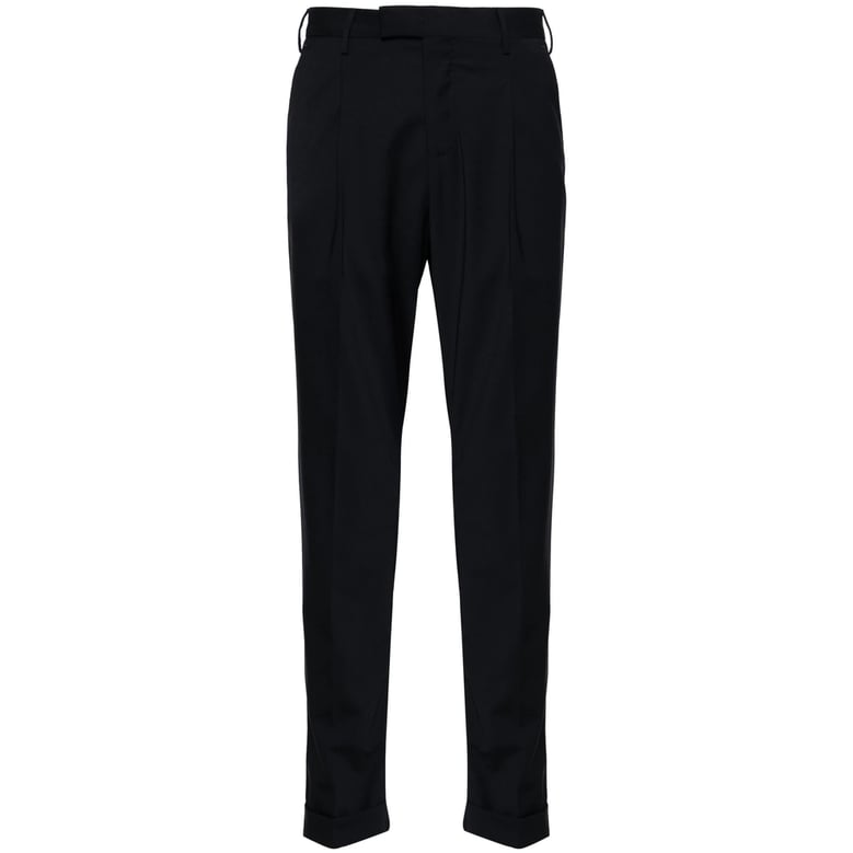 tailored navy blue trousers by Selfnex