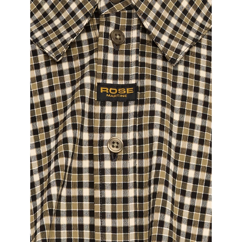 shirt short-sleeve checked green/black by Selfnex