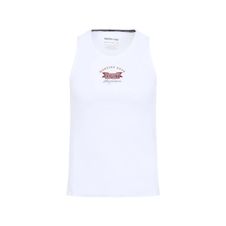 sleeveless tank top white by Selfnex